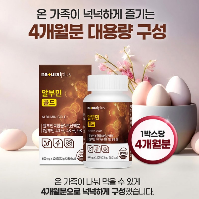 Egg White Albumin Gold: Approximately 4 months' worth of edible