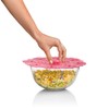 Charles Viancin Silicone Lids - Geranium Silicone Bowl Covers/Airtight Pan