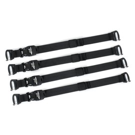 MOLLE Tactical Straps for Tripod, Gear & Backpack | Adjustable Tie Down Straps (7.5-22 Inch)- 4 Pack, Black