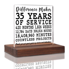 35Years Employee Loyalty Gift Idea Thank You Appreciation for 35Years of Service Employee Service Recognition Award Plaque,Acrylic Decoration Signs & Plaques SOK73