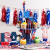 Roshtia 4th of July Cupcake Stand 3 Tier Patriotic Cardboard