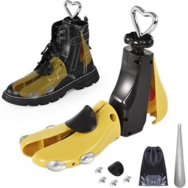 UHIAGREE Shoe Stretcher Women Men, Boot Stretcher, Adjustable Unisex Boot Wide Feet Yellow Metal Plug S (For Wm's 6-11, Men's 5-9.5) Pack of 1