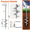 GrowGlow 6 Pack 18'' Ground Anchors Screw in Heavy Duty