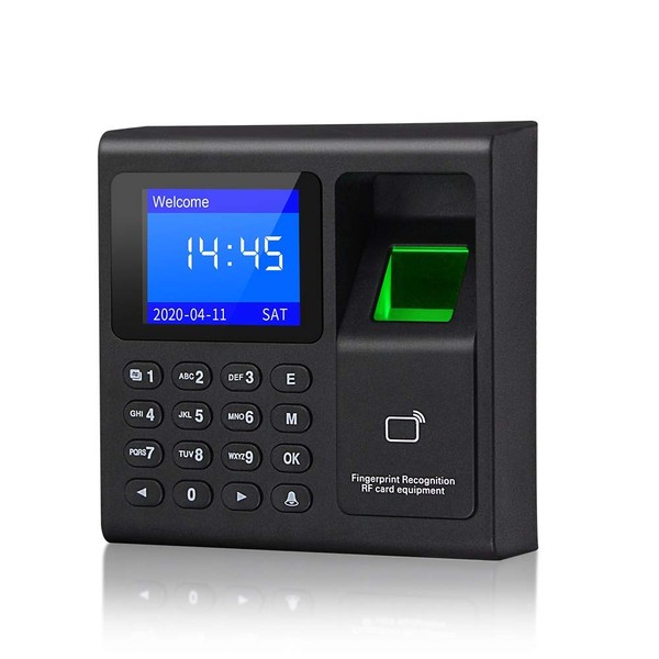 KDL Intelligent Biometric Fingerprint Time and Attendance Machine Fingerprint Recognition Time Clock Recorder RFID Access Control Keypad for Employee Check-in and Door Security System