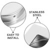 Operitacx Invisible Door Handle Set 201 Stainless Steel 70mm Long