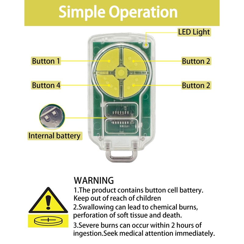 Garage Door Remote Compatible with ATA PTX-5 PTX-5V1 PTX-5V2,for DCB-05