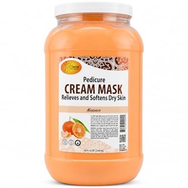 SPA REDI - Mascarilla de crema corporal y pies, mandarina, 128 onzas - Masaje de pedicura para pies y cuerpo cansados, hidratante, piel fresca - Infun