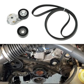 Kozlira Engine Serpentine Belt Tensioner Idler Pulley Drive Kit Compatible with Jeep Wrangler 3.8L V6, 2007-2011#Replace 38018 39269 6PK2285 with One Year Quality Assurance