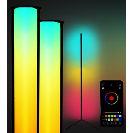 LiteKo Corner Floor Lamp, 2 Pack, RGB Floor Lamp, Corner Led Lamp, Color Changing Floor Lamp, Led Lamps, Mood Lighting, Minimal Lamp, Corner Lights for Living Room