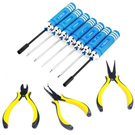 ShareGoo 10 in 1 RC Screwdrivers Pliers kit Hex Hexangular Repair Tool Set for RC Helicopter Quadcopter Airplane Car