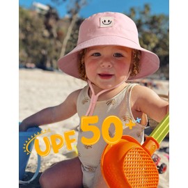 FURTALK Baby Sun Hat Smile Face Toddler Boys Girls Bucket Hat for Kids 0-5 Years