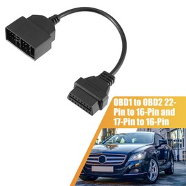 X AUTOHAUX 2pcs OBD1 to OBD2 22-Pin to 16-Pin and 17-Pin to 16-Pin Diagnostic Tool Adapter Connector Cable for Toyota