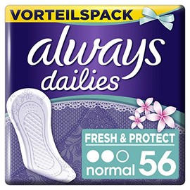 Always Fresh & Protect Breathable Pantyliners Normal Set of 56)