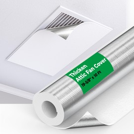 Forestchill Attic Fan Cover, Thicken Attic Ceiling Fan Shutter Seal Cover, Self Adhesive Insulation Roll for Whole House Air Vents, 19-5/8" x 10 Ft, Easy Cut to Fit