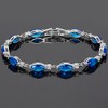 RIZILIA Tennis Bracelet & Marquise Cut CZ [Simulated Blue Sapphire]