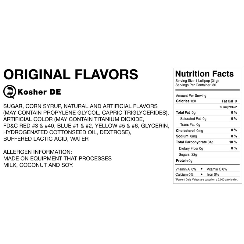 Original Gourmet Lollipops, Bubble Gum 30 Count (Pack of 1)