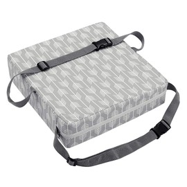 Sumnacon Meal Cushion, Children, Seat Cushion, For Chairs, Adjustable Height, Chair Cushion, Kids With Ties (Light Gray)