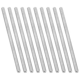 PATIKIL 1/4"-20 UNC 304 Stainless Steel Fully Threaded Rod, 10Pcs 5.1" Length Long Threaded Screw Right Hand Threads All Threaded Rod Studs for Anchoring Bolt, Clamps, Hangers and U-Bolts