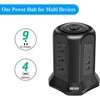 Power Strip Tower Surge Protector BEVA 10ft Flat Plug Desktop