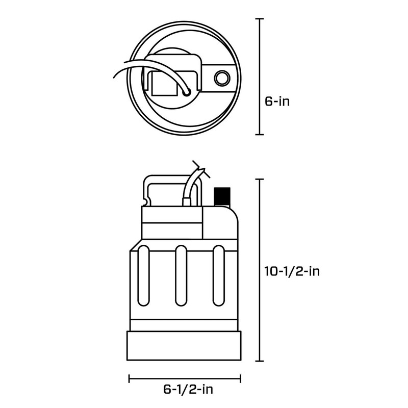 Hoosier Submersible 1/4HP Utility Pump