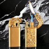 QFECT Torch Lighter, Windproof Double Flame Dragon Butane Lighter, Cool