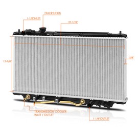DPI-1704 Full Aluminum Core Cooling Radiator Compatible with 95-98 Mazda Protege AT/MT