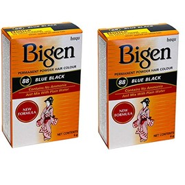 Bigen Powder Hair Color #88 Blue Black (2 Pack)