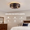 MOOONICHE 20" Ceiling Fan with Light and Remote, Farmhouse Bladeless