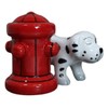Peeing Dalmatian With Fire Hydrant Ceramic Salt Pepper Shaker Magnetic