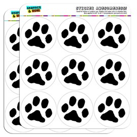 Paw Print Pet Dog Cat 2" Planner Calendar Scrapbooking Crafting Stickers - Clear