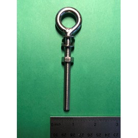 2 Pieces Stainless Steel 316 M8 Eye Bolt 8mm x 80mm Marine Grade