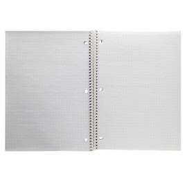 Hilroy Quad Ruled Coil Notebook, 1 Subject, 10-1/2 X 8 Inches, 100 Sheets/200 Pages, Assorted Colour Covers, 1 Notebook (13009)