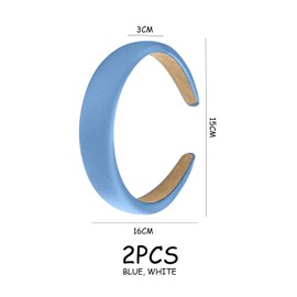 2 Pieces Of Satin Headbands, Fashionable And Simple Headbands, Solid Color Headbands, Women'S Hair Accessories, Hair Accessories, Clothing Accessories