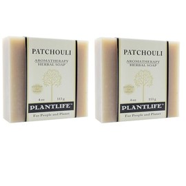 Plantlife Jabón De Pachulí (Paquete De 2) - Hidratante Y Calmante Para La Piel - Elaborado Artesanalmente Con Ingredientes Vegetales - Hecho En