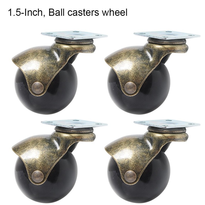 Ele Eleoption Pack of 4 Ball Casters, 360 Degrees, 3.8