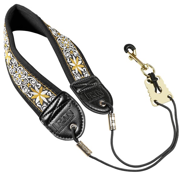 KUWAN Saxophone Neck Strap Soft Sax Leather strap Padded for