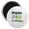 CafePress Happy St Patrick'S Day Magnets 2.25" Round Magnet, Refrigerator