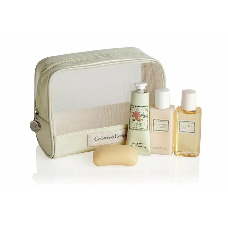 crabtree evelyn summer hill lotion, soap gel travel no bag
