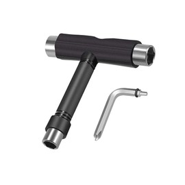 Skate Tool All-in-One, Skateboard Tool Roller Skate Tool T Tool for Skateboard, Muti-Function Portable Skateboard Longboard Accessory with T-Type Allen Key and L-Type Phillips Head Wrench Screwdriver
