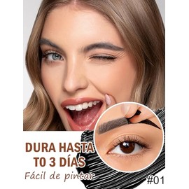 Erinde Tinte en Gel para Cejas Efecto Cejas Tatuadas, Duradero y Resistente al Agua, Fácil de Aplicar y Remover, No Mancha ni Se Transfiere, Acabado M