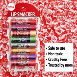 Lip Smacker Lip Smacker Coca-Cola Flavored Balm, 8 Count, Flavors Coke, Cherry Vanilla Sprite, Root Beer, Orange Fanta, Grape Strawberry Fanta