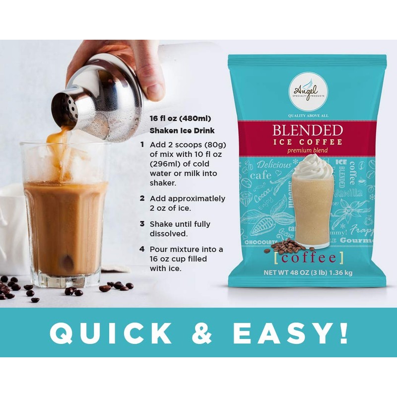 Angel Specialty Products, Blended Ice Coffee, Instant Frappe Powder Drink