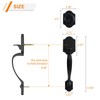 Natsukage Front Door Handle Heavy Duty Entry Lock Matte Black