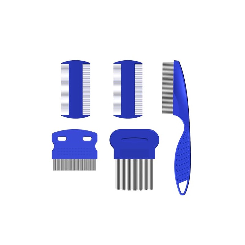 Lice Comb, Pack of 5 Flea Comb, Lice Comb, Metal