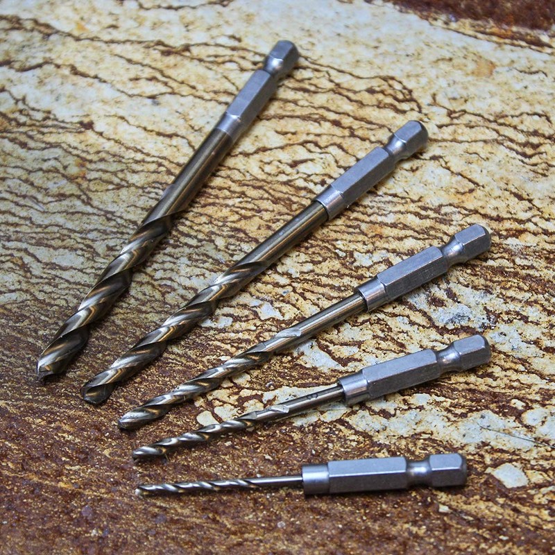 HSSE M35 Cobalt Quick-Change Impact Drill Bit Set, 5 Piece