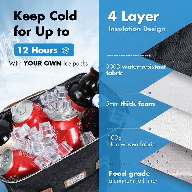 Lekespring Lunch Bag for Women and Men Leakproof Lunchbox Insulated