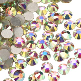 Jollin Crystal Flatback Rhinestones Gems for Crafts 4.8mm SS20, Crystal AB