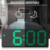 Alarm Clock Led Display Digital Mirror Alarm Clock Battery Plug-in