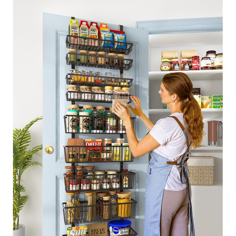 Mefirt 9-Tier Over The Door Pantry Organizer, Pantry Storage and