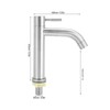 G1/2in Male Thread Stainless Steel Water Faucet Undercounter Single Cold